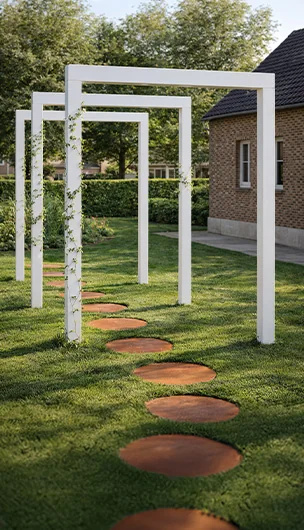 Cortenstahl Trittplatten